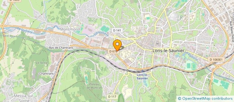 localisation de l'entreprise LES PAVILLONS COMTOIS SA à LONS-LE-SAUNIER