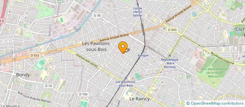 localisation de l'entreprise LES PAVILLONS DE L'OURQ à LES PAVILLONS-SOUS-BOIS
