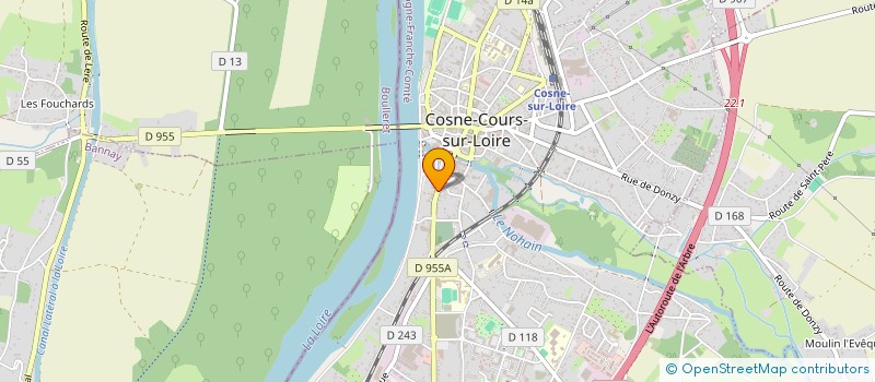 localisation de l'entreprise LES PAVILLONS DU CENTRE à COSNE-COURS-SUR-LOIRE