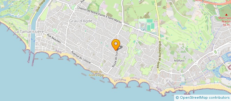 localisation de l'entreprise LES PAVILLONS DU SOLEIL  AGDE