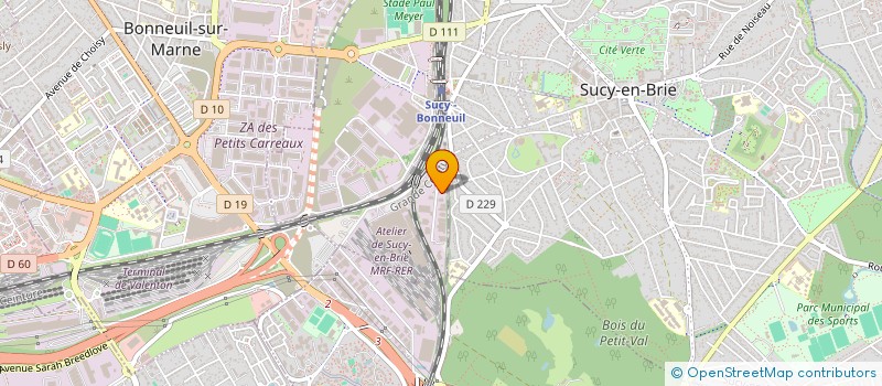 localisation de l'entreprise LES PAYSAGISTES ASSOCIES à SUCY-EN-BRIE