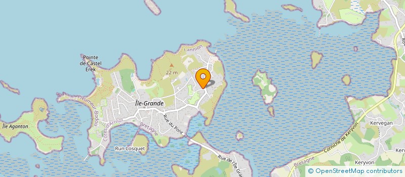 localisation de l'entreprise LES PAYSAGISTES DU TREGOR  PLEUMEUR-BODOU