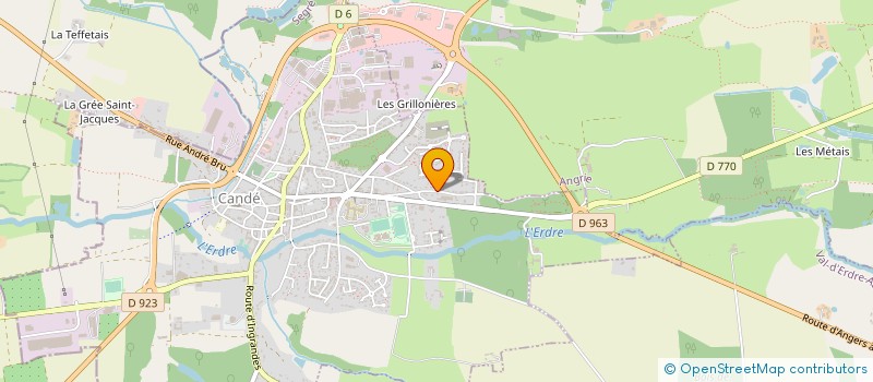 localisation de l'entreprise LES PAYSANS BIO DU HAUT ANJOU à ANGRIE