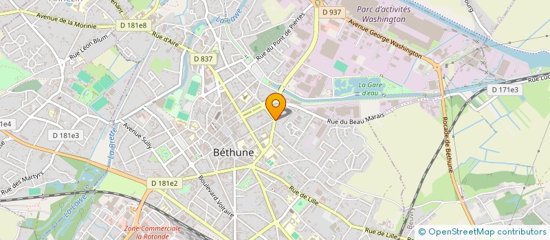 localisation de l'entreprise LES PC DE L ESPOIR à BETHUNE
