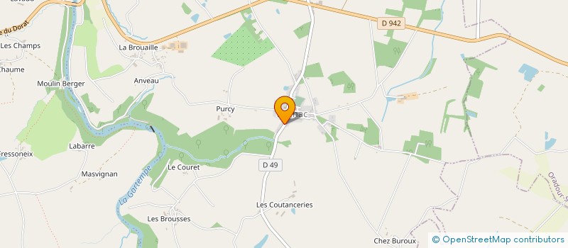 localisation de l'entreprise LES PECHEURS A LA LIGNE DE BUSSIERE  VAL-D'OIRE-ET-GARTEMPE