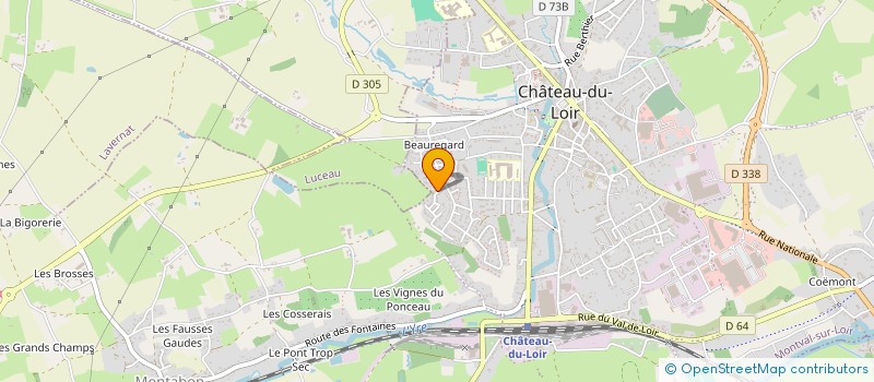 localisation de l'entreprise LES PECHEURS A LA LIGNE DE CHATEAU DU LOIR POUR LA PECHE ET LA PROTECTION DU MILIEU AQUATIQUE (APPMA)  MONTVAL-SUR-LOIR