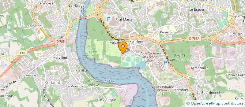 localisation de l'entreprise LES PECHEURS DE BRETAGNE  QUIMPER