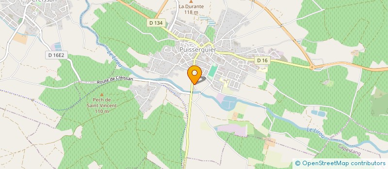 localisation de l'entreprise LES PECHEURS OCCITANS  PUISSERGUIER