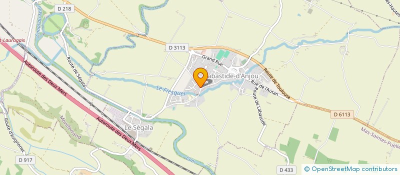 localisation de l'entreprise LES PEGRIOT'S  LABASTIDE-D'ANJOU