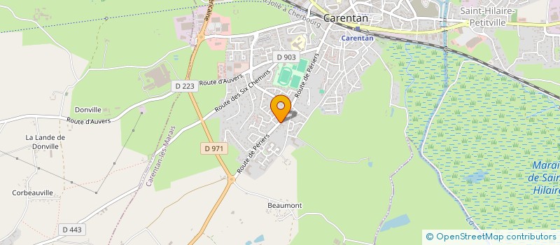 localisation de l'entreprise LES PEINTRES à CARENTAN-LES-MARAIS