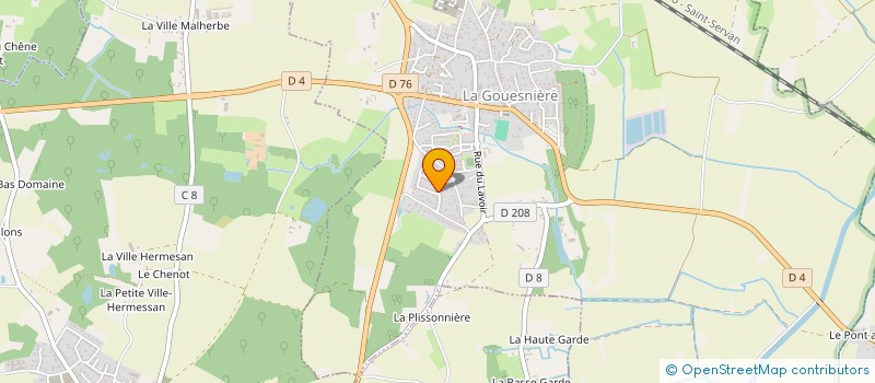 localisation de l'entreprise LES PEINTRES AMATEURS  LA GOUESNIERE