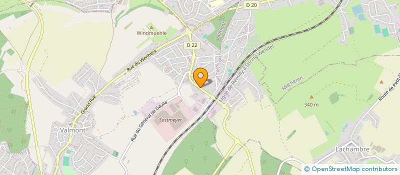 localisation de l'entreprise LES PEINTRES ASSOCIES à VALMONT