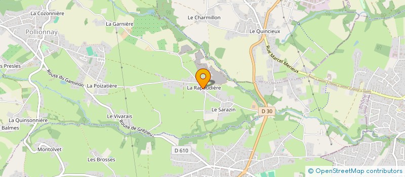 localisation de l'entreprise LES PEINTRES DE L'OUEST à VAUGNERAY