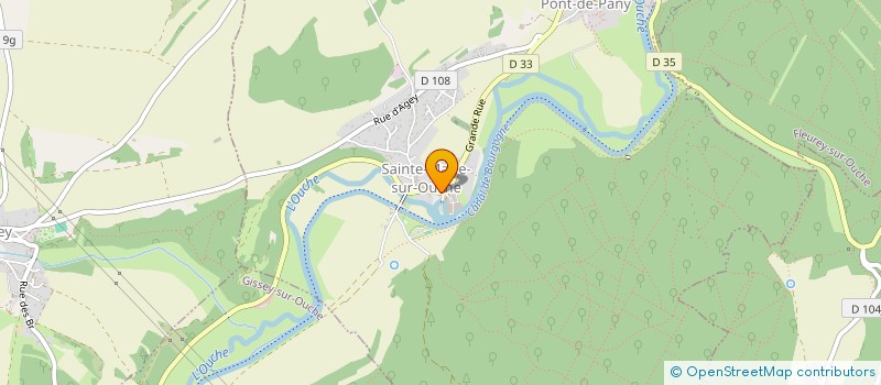 localisation de l'entreprise LES PEINTRES DE LA VALLEE DE L'OUCHE à SAINTE-MARIE-SUR-OUCHE