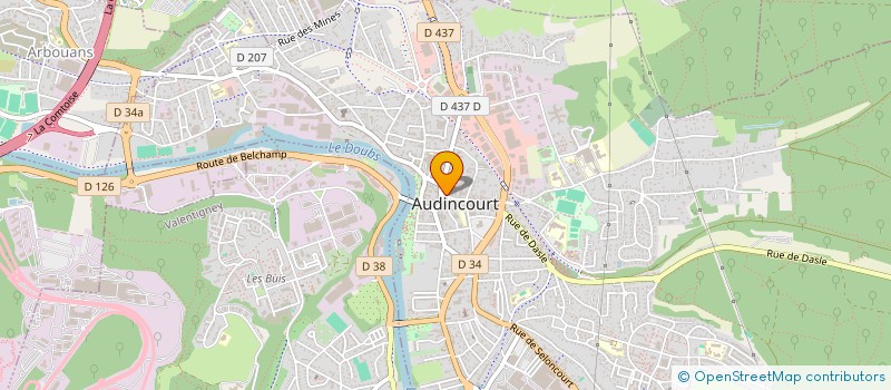 localisation de l'entreprise LES PEINTRES DU MERCREDI à AUDINCOURT