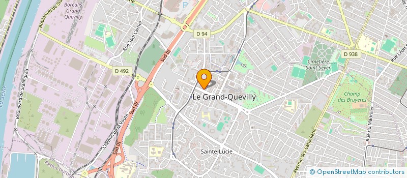 localisation de l'entreprise LES PEINTRES NORMANDS  LE GRAND-QUEVILLY