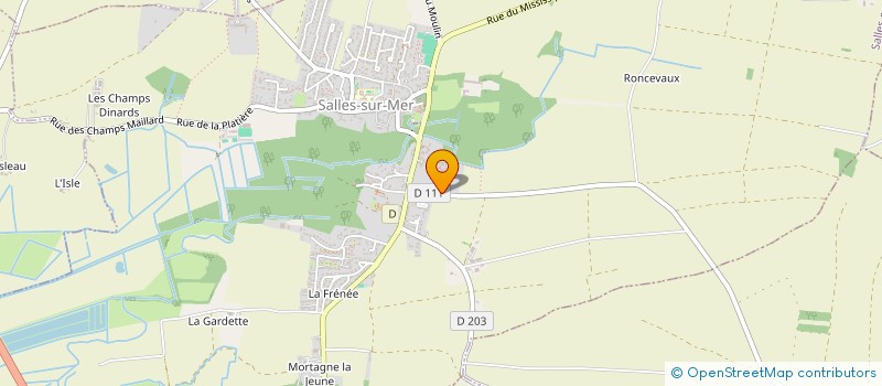 localisation de l'entreprise LES PEINTRES SALLESIENS  SALLES-SUR-MER