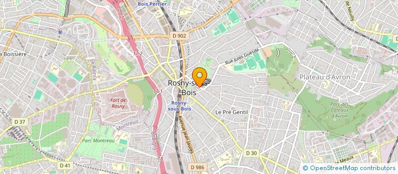 localisation de l'entreprise LES PEINTURES D'ODIN  ROSNY-SOUS-BOIS