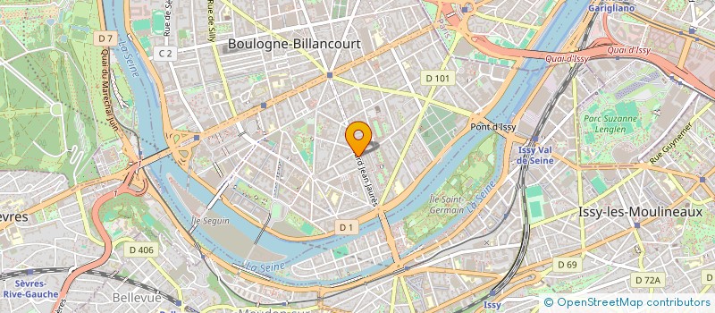 localisation de l'entreprise LES PEINTURES DE BOULOGNE à BOULOGNE-BILLANCOURT
