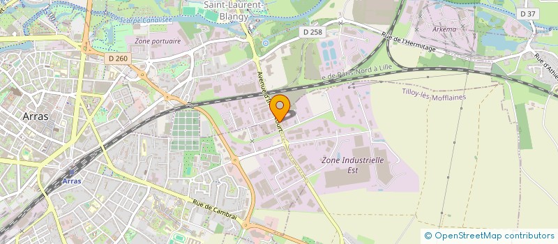 localisation de l'entreprise LES PEINTURES DE LA SCARPE à SAINT-LAURENT-BLANGY