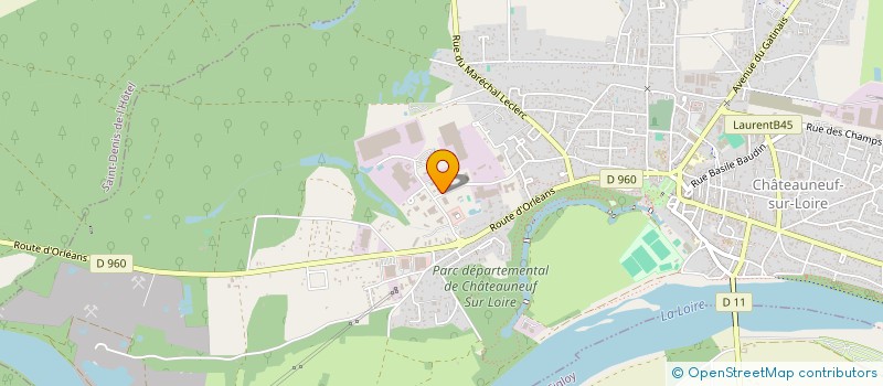 localisation de l'entreprise LES PEINTURES DEGRIGNY à CHATEAUNEUF-SUR-LOIRE