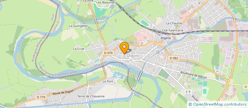 localisation de l'entreprise LES PEINTURES DU CENTRE à DIGOIN