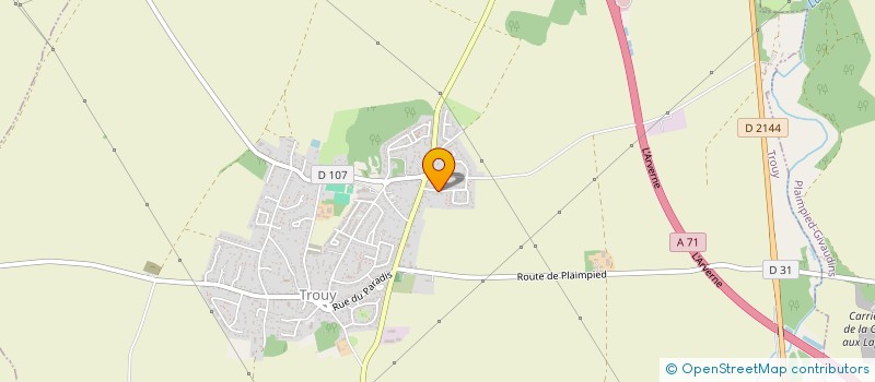 localisation de l'entreprise LES PELERINS DE LA CHARITE à TROUY