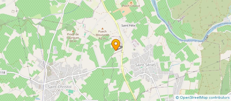 localisation de l'entreprise LES PELICANS  SAINT-SERIES