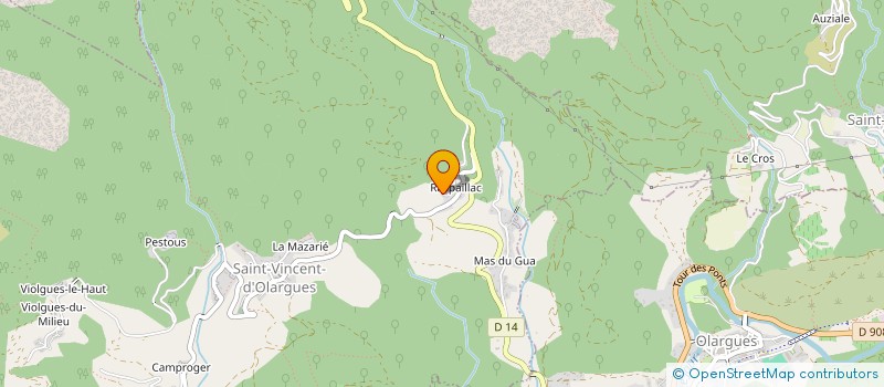 localisation de l'entreprise LES PELOUS à SAINT VINCENT D'OLARGUES