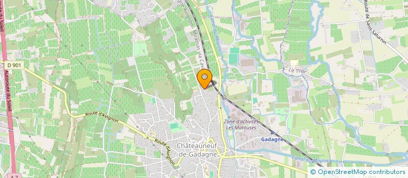 localisation de l'entreprise LES PENATES  CHATEAUNEUF-DE-GADAGNE