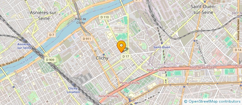 localisation de l'entreprise LES PENATES à CLICHY