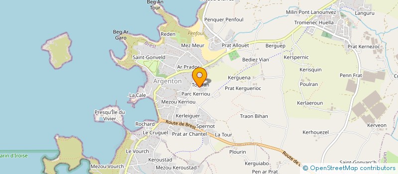 localisation de l'entreprise LES PENATES PENFOUL  LANDUNVEZ