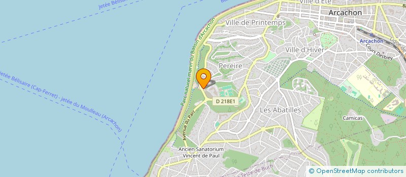 localisation de l'entreprise LES PENSEES  ARCACHON