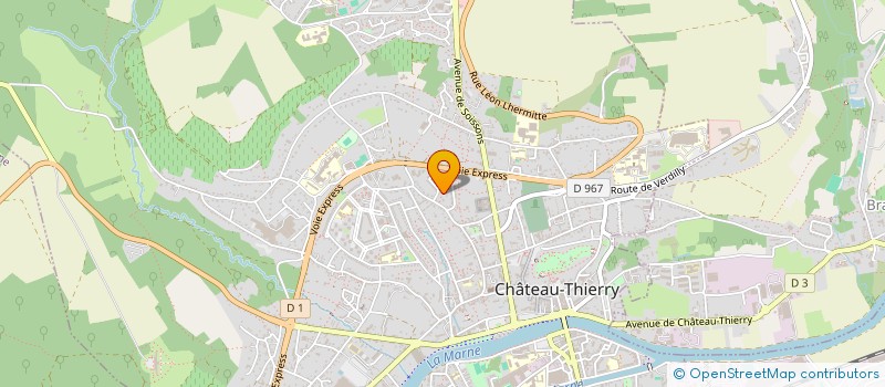localisation de l'entreprise LES PENSEES  CHATEAU THIERRY