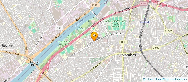 localisation de l'entreprise LES PENSEES D'OR à COLOMBES