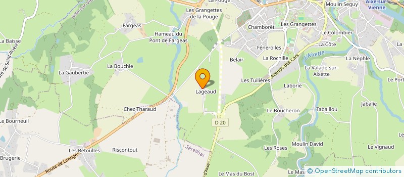 localisation de l'entreprise LES PEPETES DU 87 à SAINT-YRIEIX-SOUS-AIXE