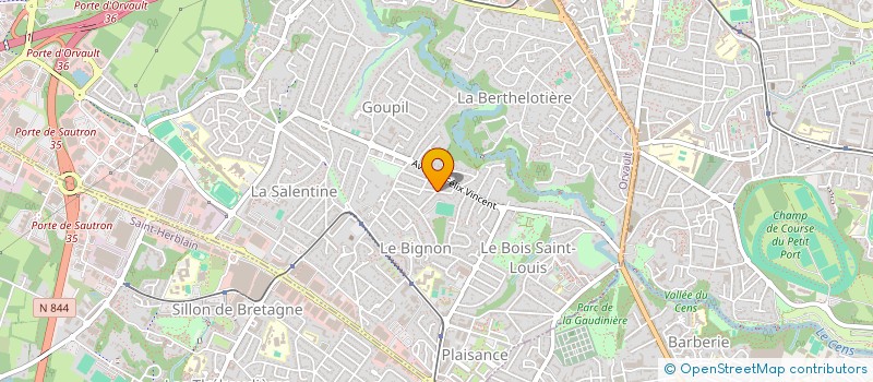 localisation de l'entreprise LES PEPINIERES à ORVAULT