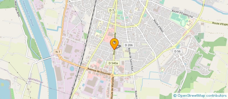 localisation de l'entreprise LES PEPINIERES DARNAUD à MONTELIMAR