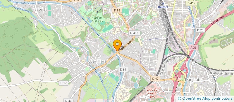 localisation de l'entreprise LES PEPINIERES DE L EST à BAVILLIERS