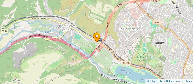 localisation de l'entreprise LES PEPINIERES DIJONNAISES  PLOMBIERES-LES-DIJON