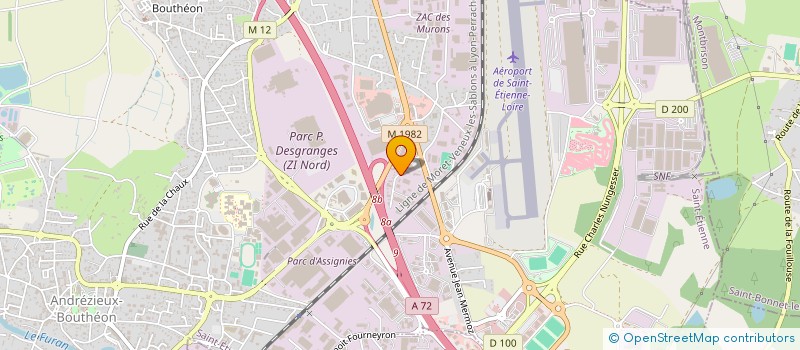 localisation de l'entreprise LES PEPINIERES DU FOREZ à ANDREZIEUX-BOUTHEON