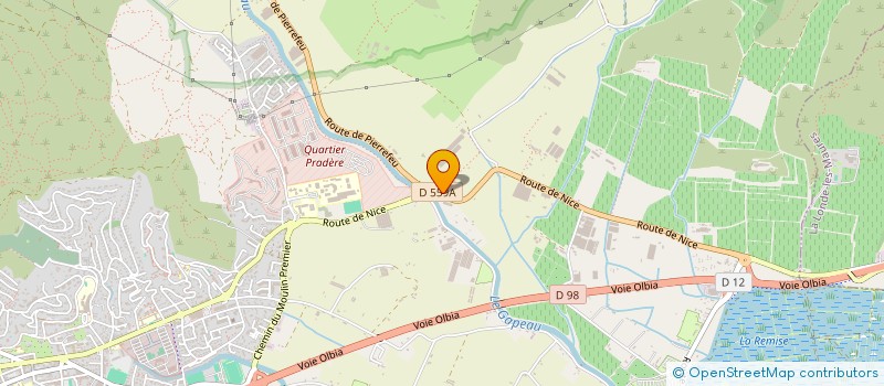 localisation de l'entreprise LES PEPINIERES DU GAPEAU à HYERES