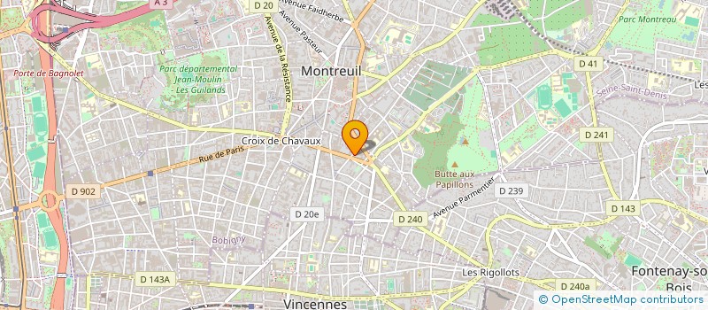 localisation de l'entreprise LES PEPITES DE L'IMMO à MONTREUIL