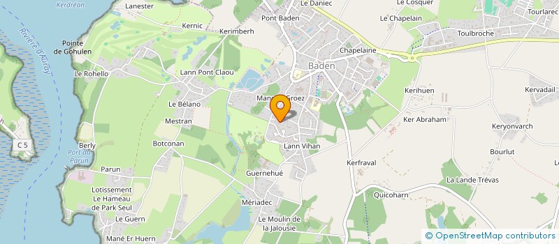 localisation de l'entreprise LES PEPITES DU GOLFE  BADEN