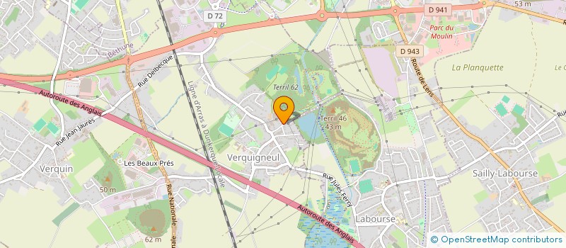 localisation de l'entreprise LES PEQUEUX DU 62  VERQUIGNEUL