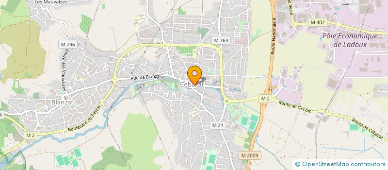 localisation de l'entreprise LES PERCHES à CEBAZAT