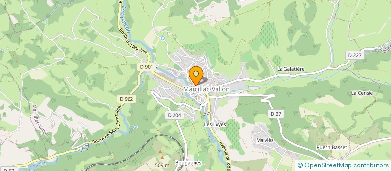 localisation de l'entreprise LES PERIE  MARCILLAC-VALLON