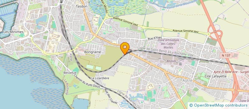 localisation de l'entreprise LES PERLES D'ANGOULINS  AYTRE