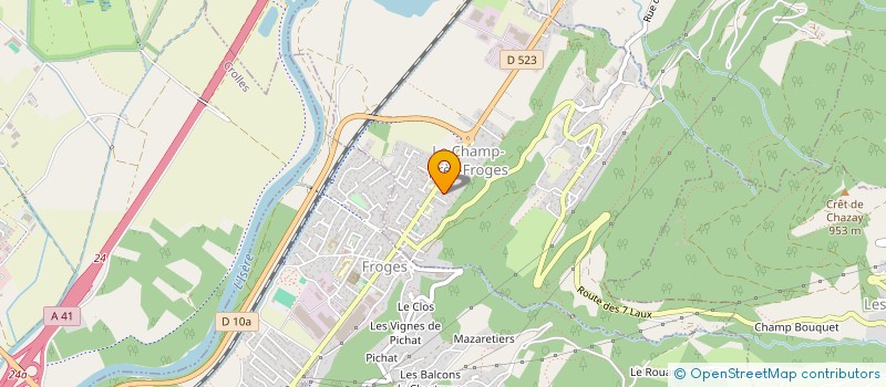 localisation de l'entreprise LES PERLES D'ART  LE CHAMP-PRES-FROGES