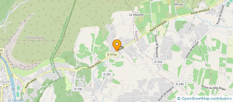 localisation de l'entreprise LES PERLES DU COURAGE  BOISSET-ET-GAUJAC